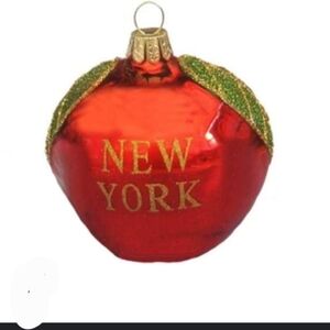 Mark Adler red New York jeweled Christmas apple: